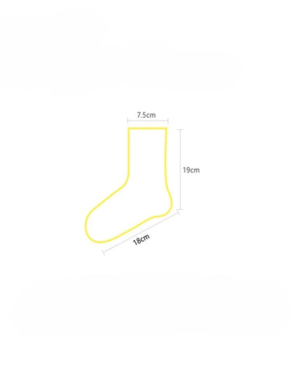 Details Polka-dot Pattern Calf Bowknot White/Black Socks