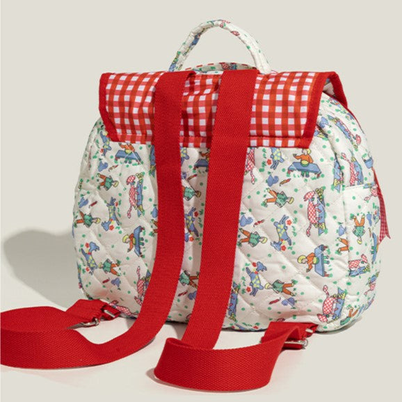 Colors Decorated Backpack Plaid 2 Kawaii