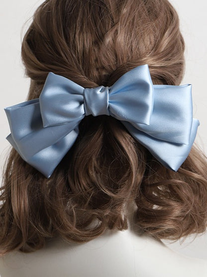 9 Color Options Sweet Lolita Satin Large Bowknot Hairclip