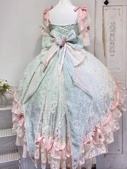 Train Fabric Rosette Bow Big