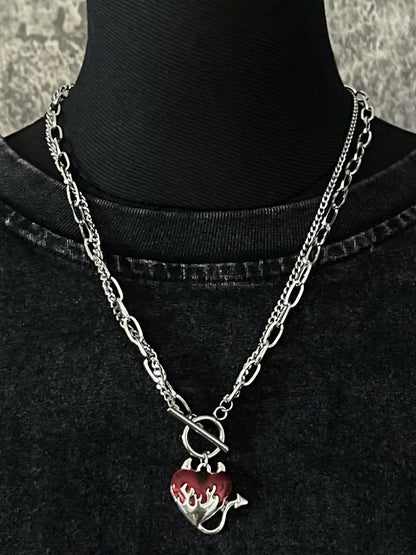 Silver Heart Pendant Necklace - Strange Sugar