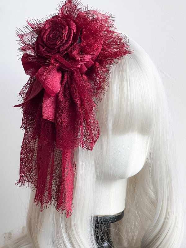 Lace Details Options – Mini Color Mesh Hat 6 Flower Gothic with