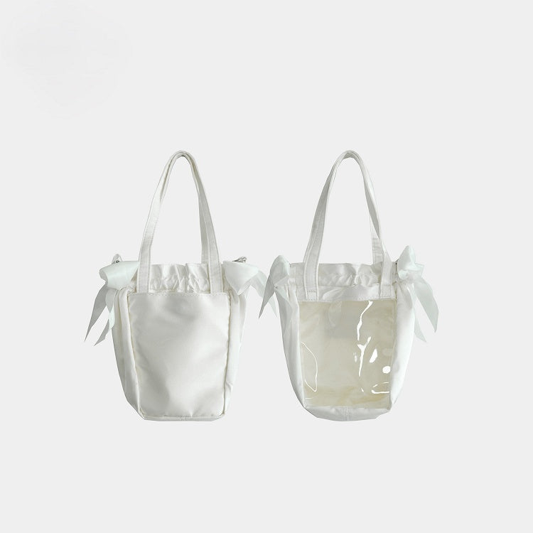 Satin Bag Daily White Lace Bow Ita
