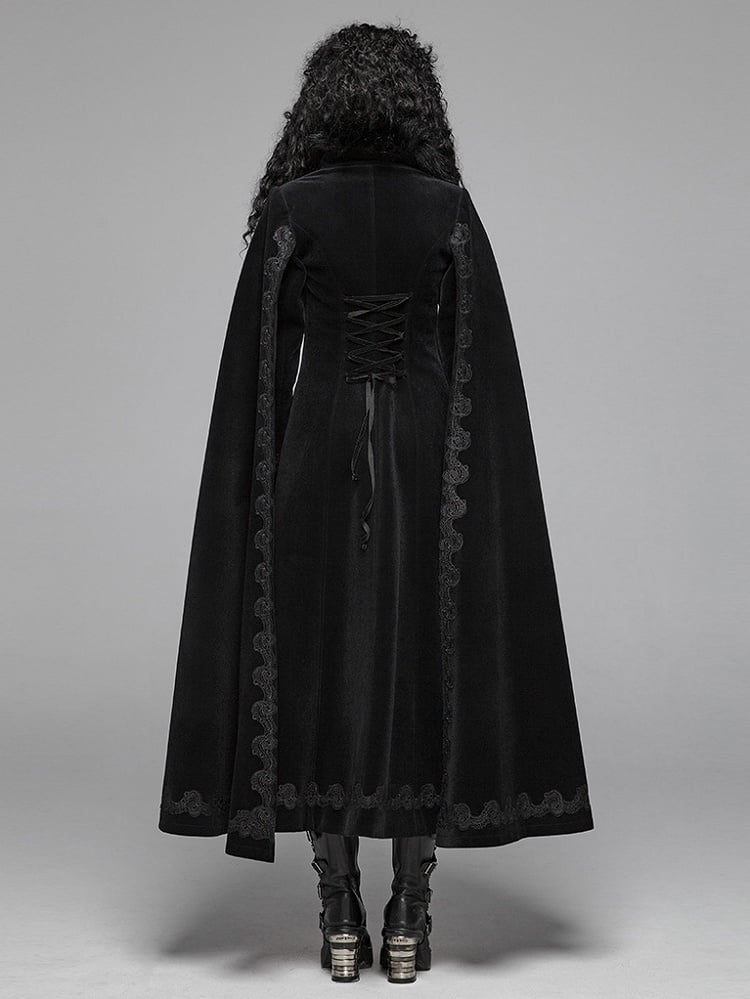 Gothic Long Gorgeous Coat Black Vintage