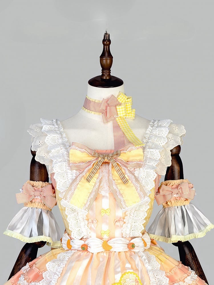 Muster Choker Plaid Bowknot und Streifen