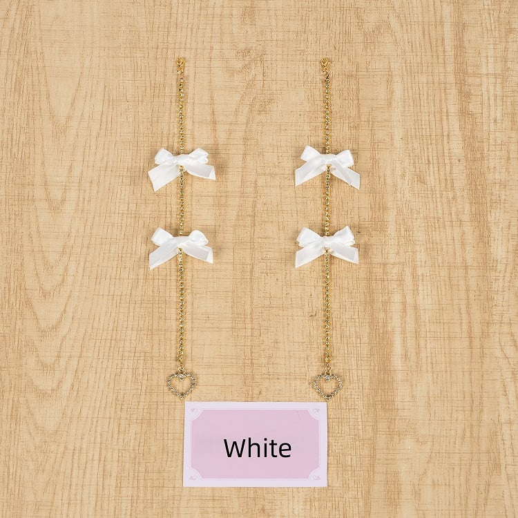Accessory Bow Kei 5 Colors Rhinestone Hair Tassel Long Jirai