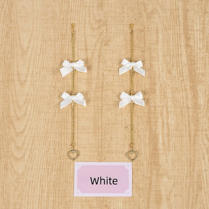 Accessory Bow Kei 5 Colors Rhinestone Hair Tassel Long Jirai