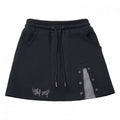 Covered Fleece - Lined Waist with Skirt Drawstring Elastic Black