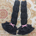 Black and Layered with colors 2 in Bow Trim Accents Available Sleeves Lace