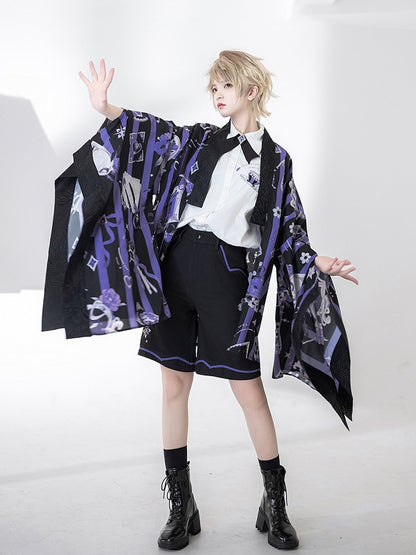 ホワイトファッションティーカップ王子夏刺繍シャツポケット