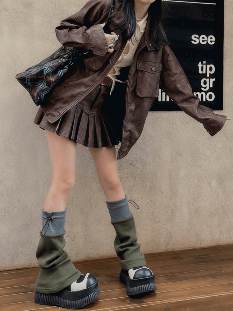 Color-Block Warmers Drawstring Leg 4 Color Options