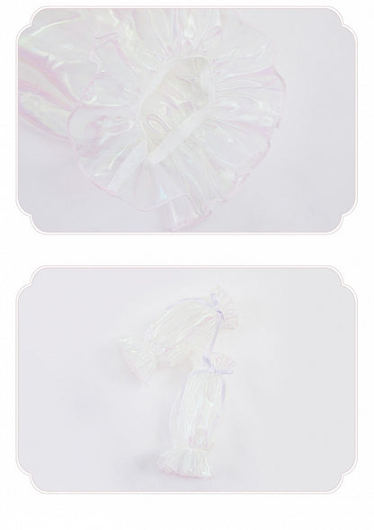 Mit Süßigkeiten verziertes lila Trägerkleid mit Perlen, süßes JSK und Lolita-Spaghetti-Licht