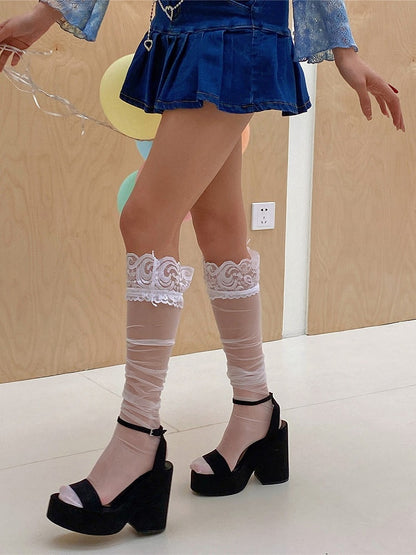 Color Detail Lace Options Sheer 11 Stockings