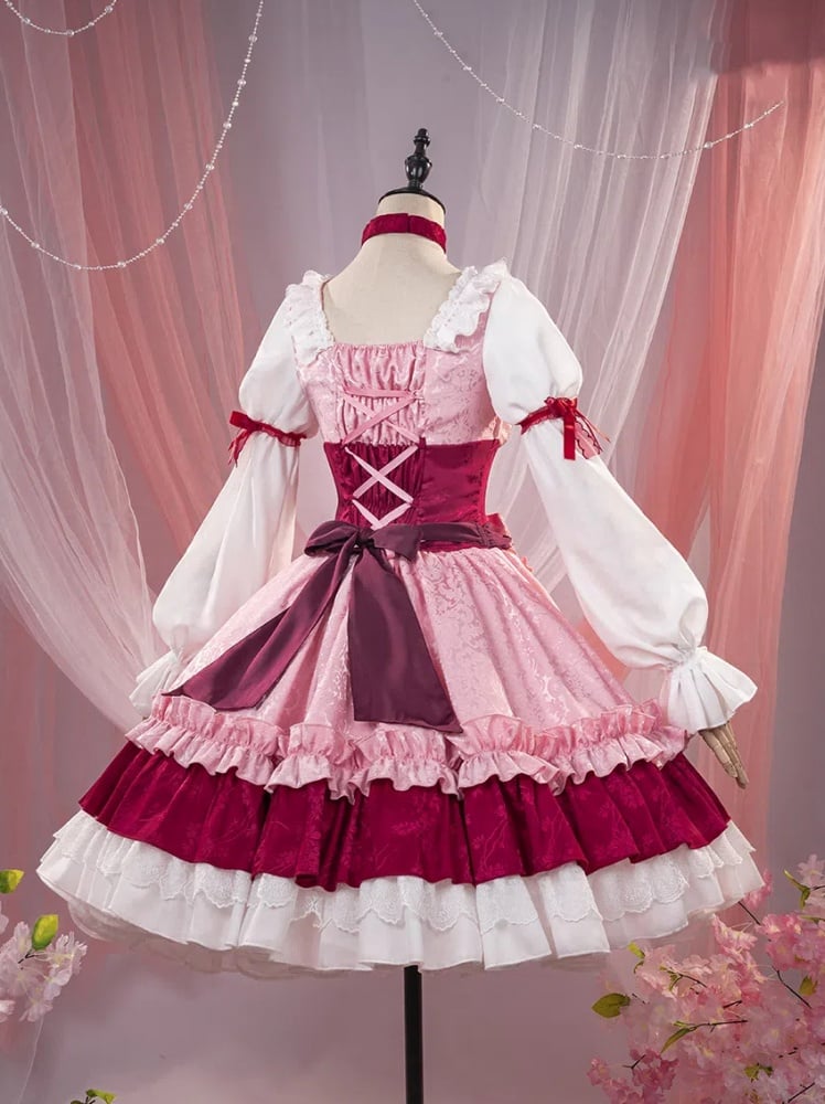 崩壊3 エリシア ピンク ボーンドレス ロリータ風 コスプレ衣装