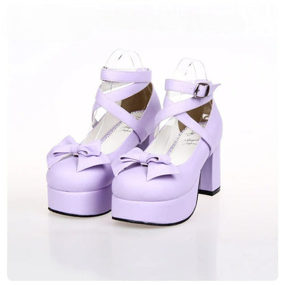 Bowknot Princess Kawaii Lolita Shoes - 35-45