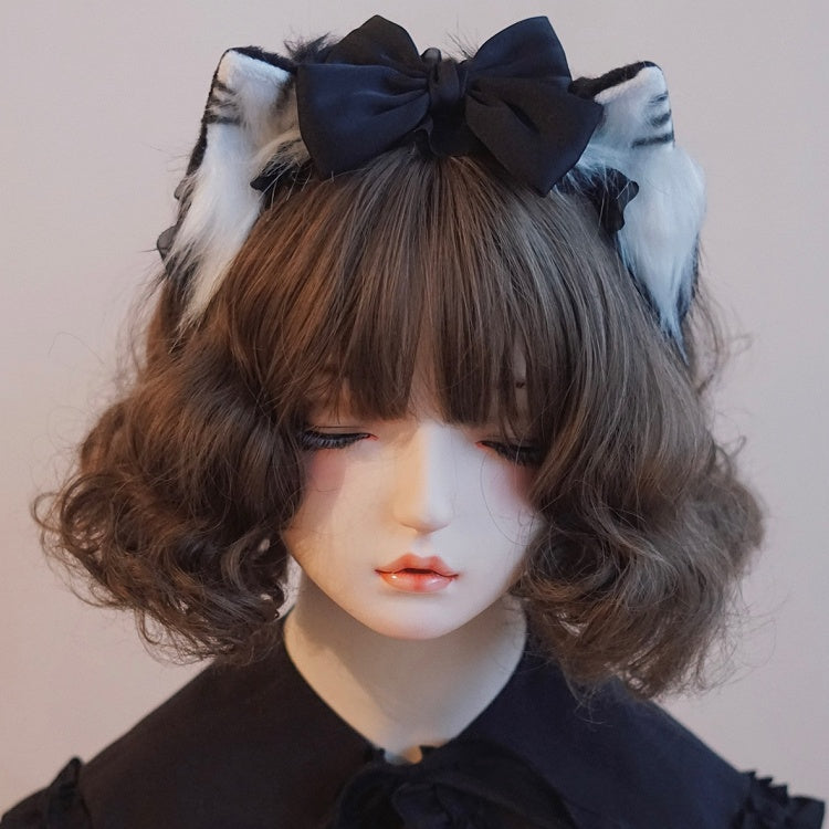 Bowknot Details Cat Ear KC And Black White