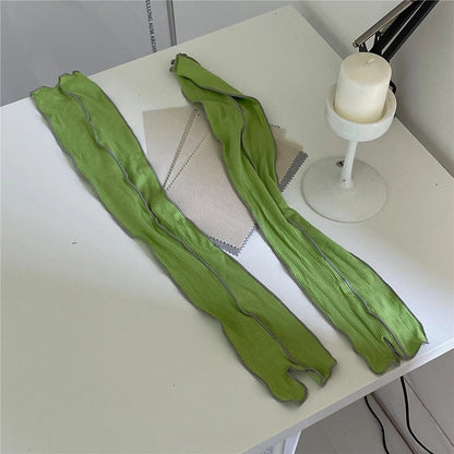 6 Vertical Stripe Toe-Separated Colors Pattern Stockings