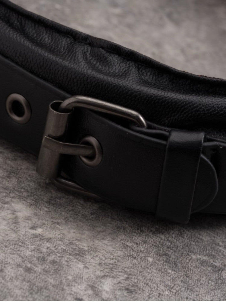 Pattern Black Design Plaid Red With And Buckle KC Knot