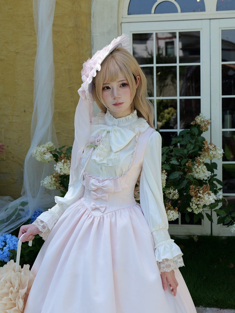 Beige Long-Sleeve Lolita Blouse - Sweet Dream