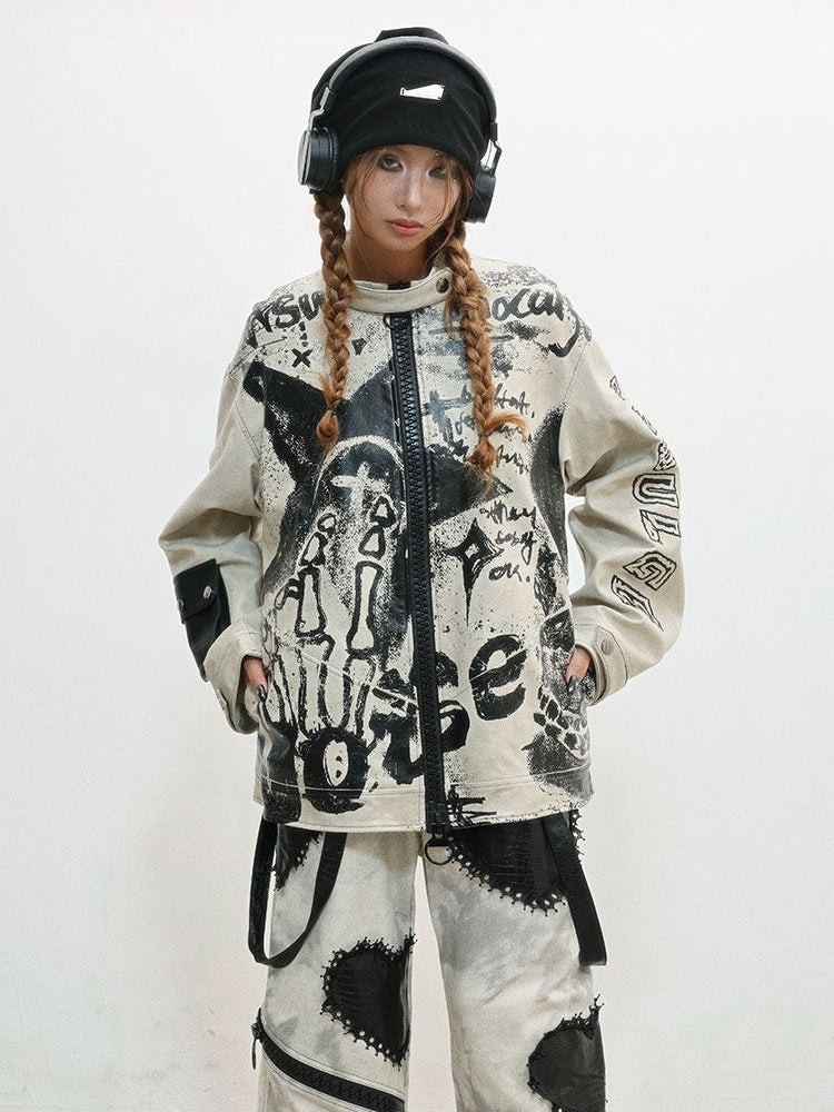 Letter Jacket Punk - Grey