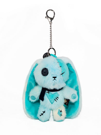 Green/Purple Heart Embroidery Guro - Bunny Kawaii Keychain