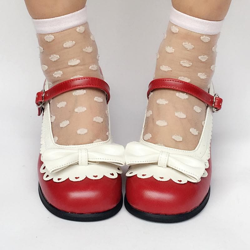 Custom White Hit SP168070 Made Lolita Shoes Wine