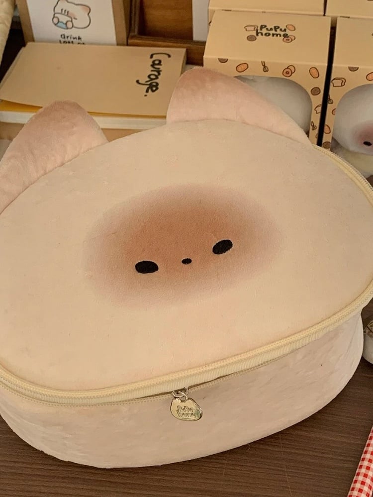 Large Capacity Cat-Themed Makeup Pouch - BlueMoon