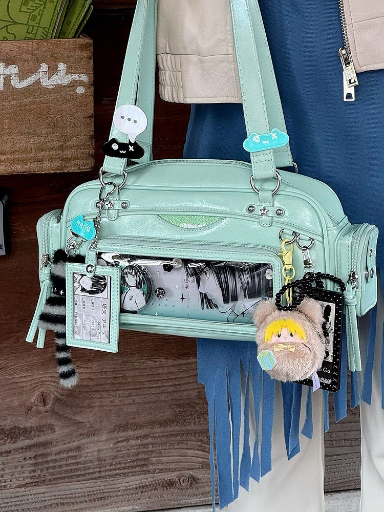 Green Kawaii Ita Bag with Transparent Window - DRDR