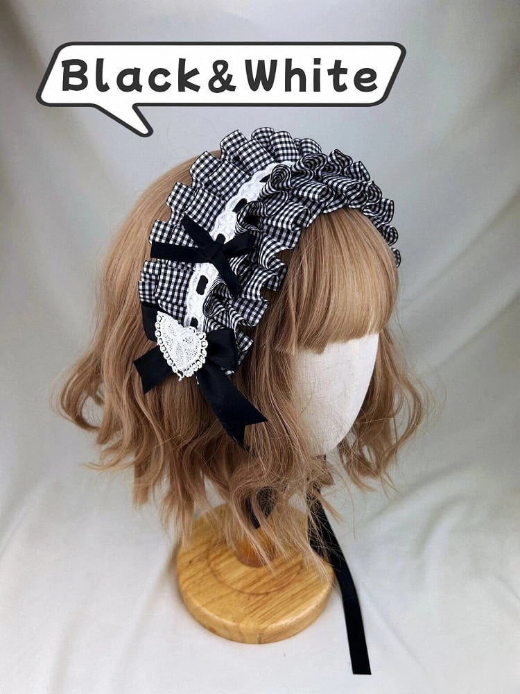 Hairband (4 Options) Gingham Ruffled Color