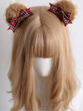 of Ear Christmas Bear Clips Hair 2) (Set Plush