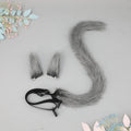 of A Tail Clips Lolita Fur Kitty Solid Set - Hair + 4 One Pair Colors Faux Color