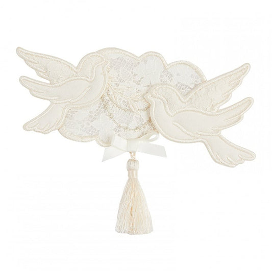 with Lolita Brooch Dove Embroidery White Tassel