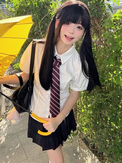 Puff Uniform Self-tie Design White At Back JK Shirt Sleeves