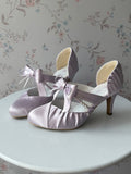 Decor Purple with Sophisticated High Lolita Heels Bow