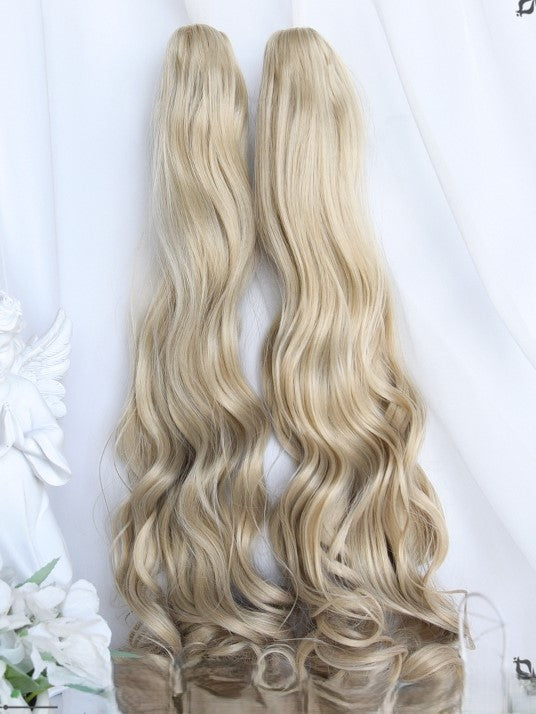 Ponytails Claw Wavy Long Blonde Clips