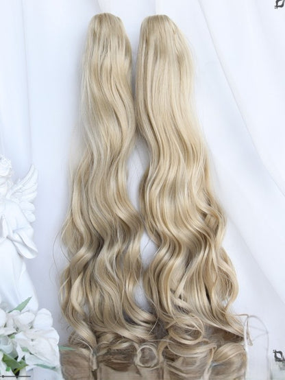 Ponytails Claw Wavy Long Blonde Clips