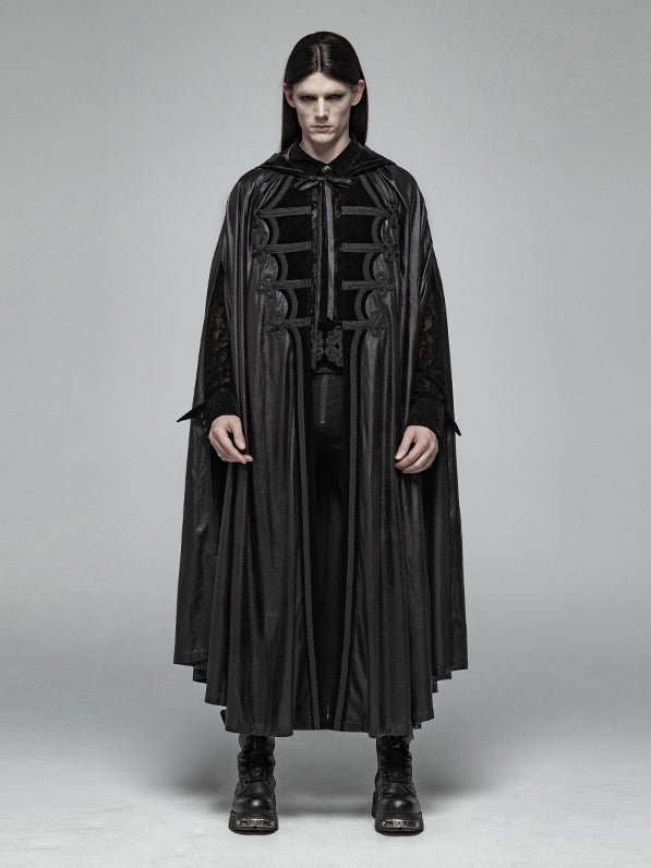 Mystic Men's Gothic Retro Black Cloak
