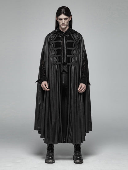 Mystic Men's Gothic Retro Black Cloak