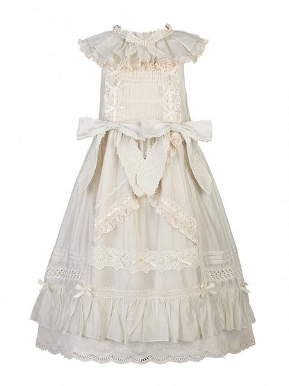Lace and Beige Bowknots Apron Trim with Lolita