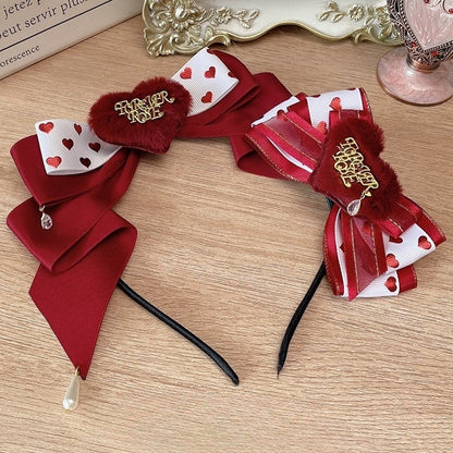 ラインストーンのスイートハートヘアクリップレッドチャームロリータデザインKC