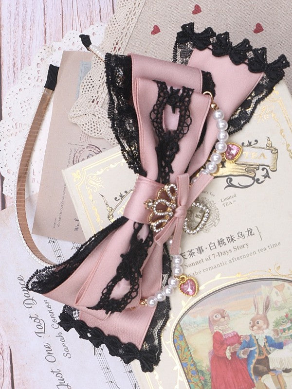 Color KC Lace Jirai 8 Decor with Bowknot Kei Crown Options Rhinestone