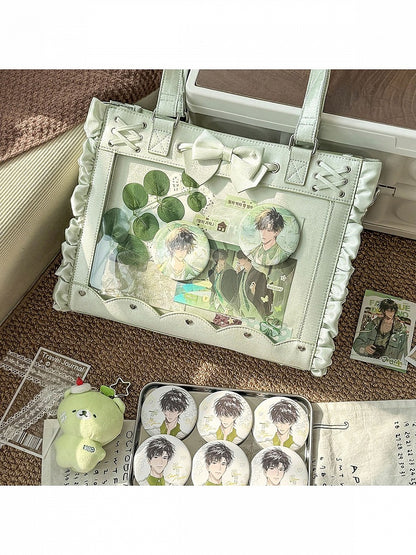 6 Color Lolita Clear Window Ita Shoulder Bag Lace Bow