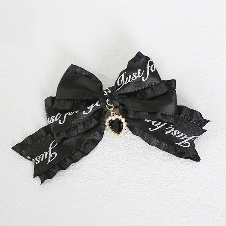 Letter Jirai Kei Bowknot Hairclip Ribbon Colors 5