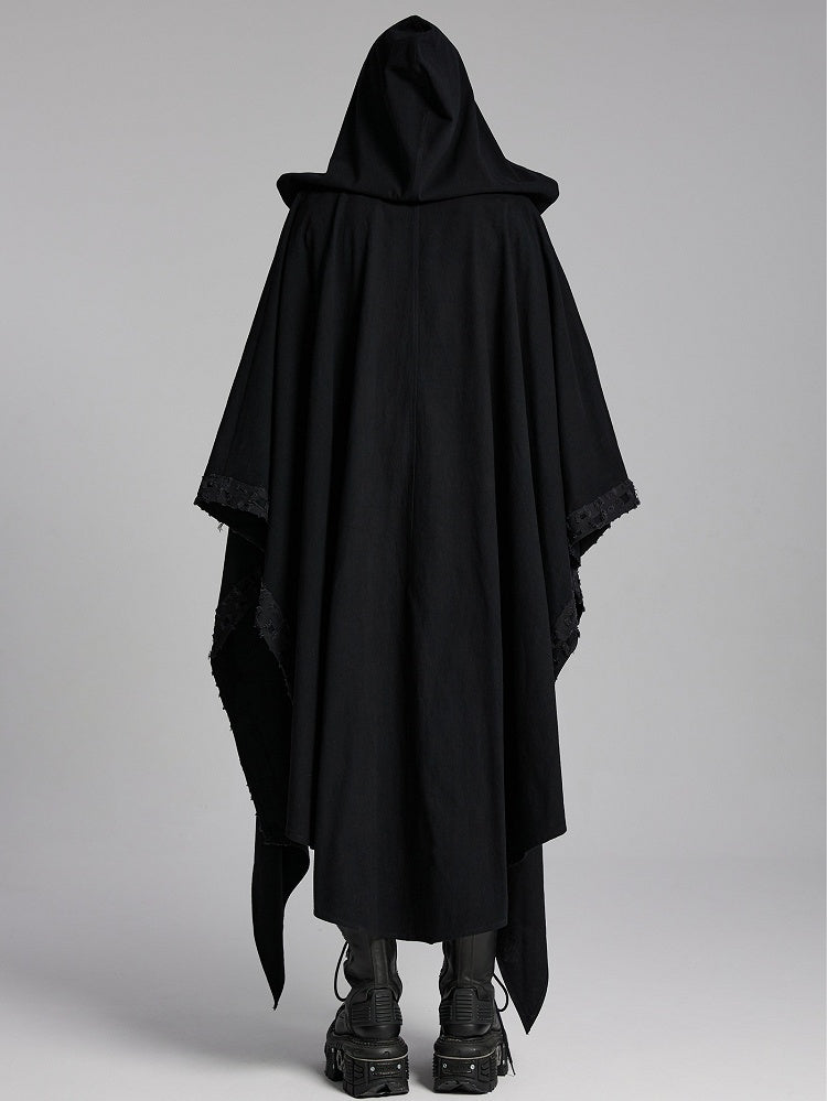 Dark Black Decadent Robe Men's Mage