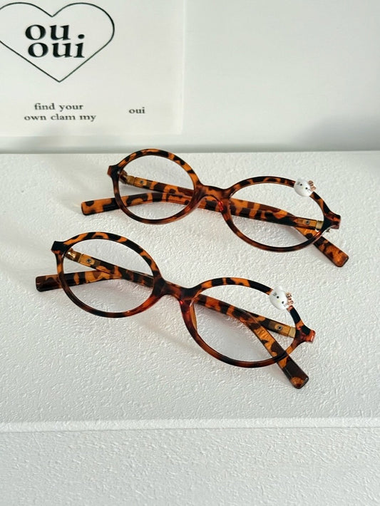 Brown Cat Details Eyeglass Frame - IVONA boutique