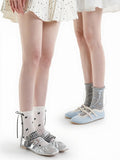 Ruffle Lace Ankle Socks with Floral Pattern in 3 Colors - ModaSwings