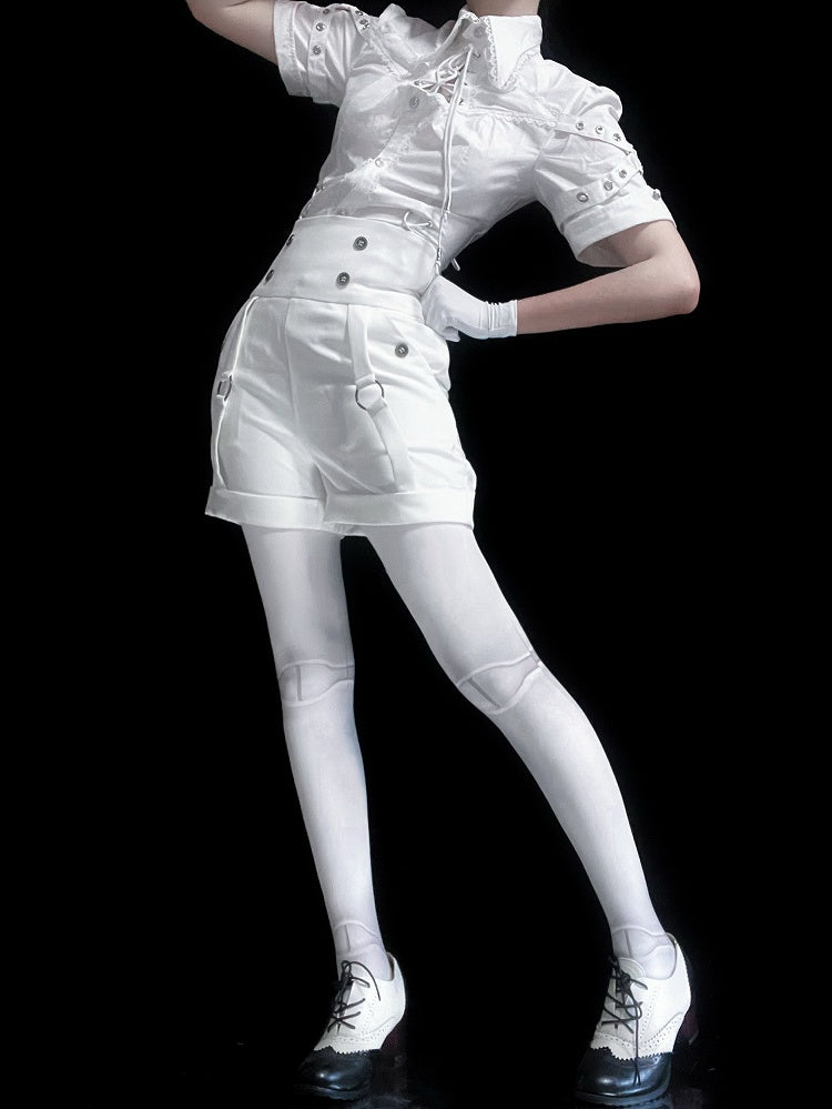 Lolita Shorts Ouji High White Waist