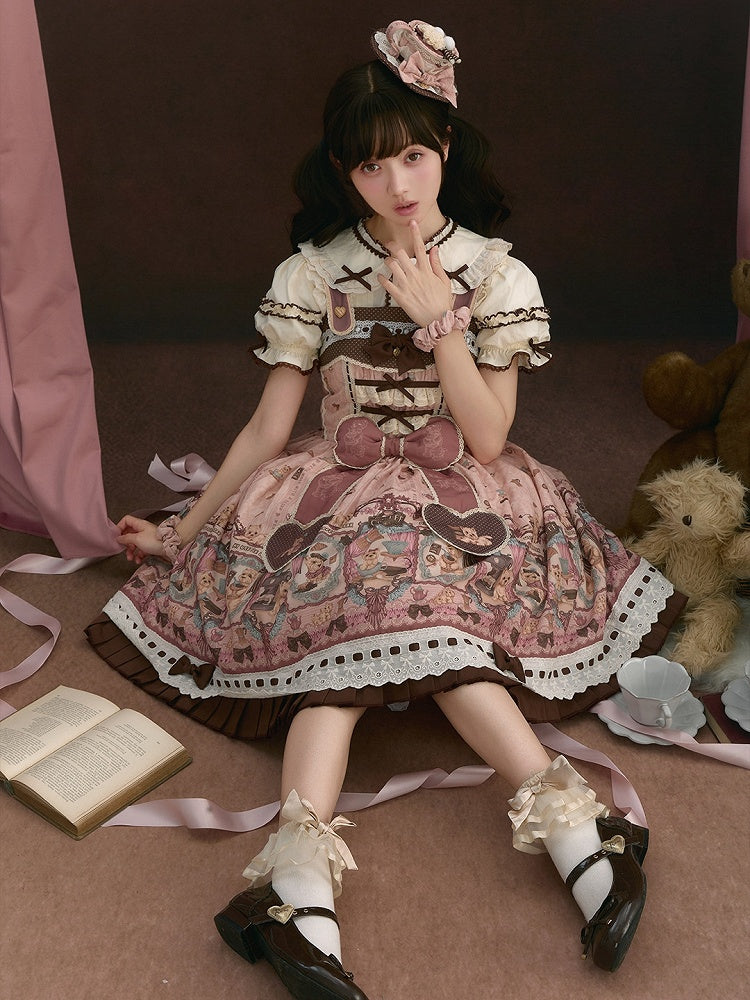 Pink Sweet Lolita Teacup Mini Hat - Stars Fall on the Foggy Island