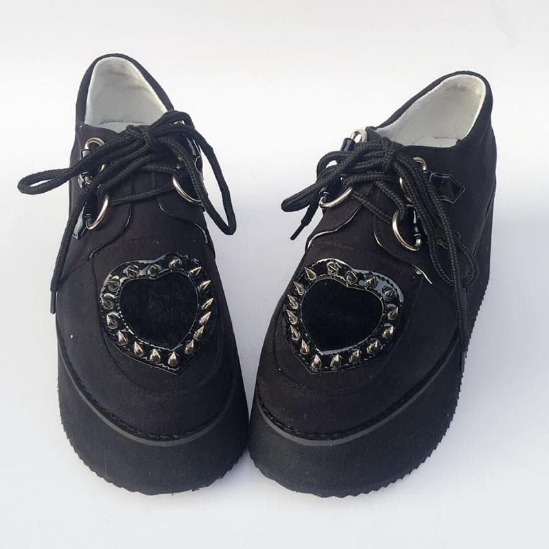 Flatform Made SP168610 Custom Heart Rivet Shoes