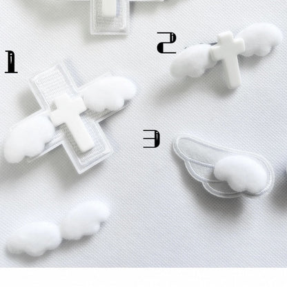 White Yami Wing Kawaii Hairclip and Cross